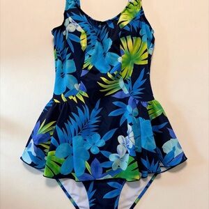 Tropical Blue Women’s Swim Dress size 14